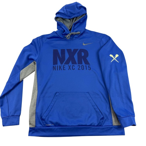 Nike Other - Nike‎ Therma Fit Hoodie Mens Large Blue NXR XC 2015 Pullover Running 650733-480